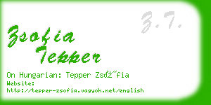 zsofia tepper business card